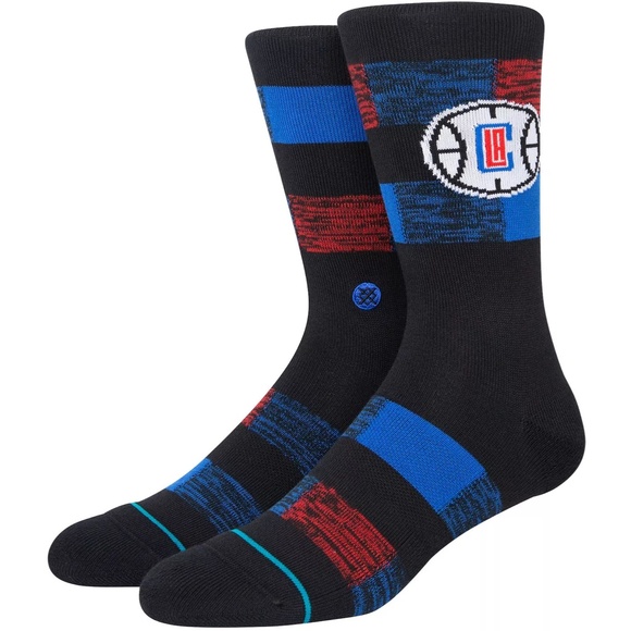 Stance x NBA LA Clippers Cryptic Crew Socks 1 Pair Mens Size L‎ 9 - 13 Black - Picture 1 of 6
